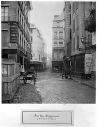 Rue des Bourdonnais（rue de la Poterieから）パリ1858-78